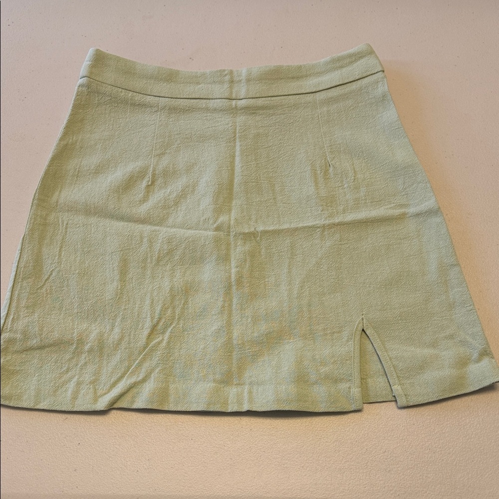 SHEIN Mint Green Cotton Mini Skirt